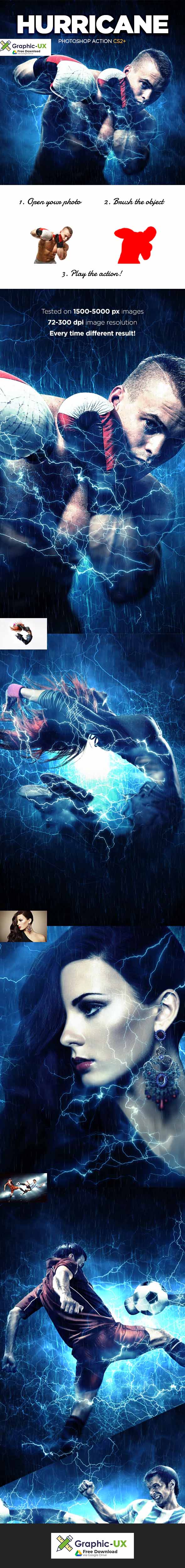 Download Hurricane Photoshop Action CS2+ free download - GraphicUX