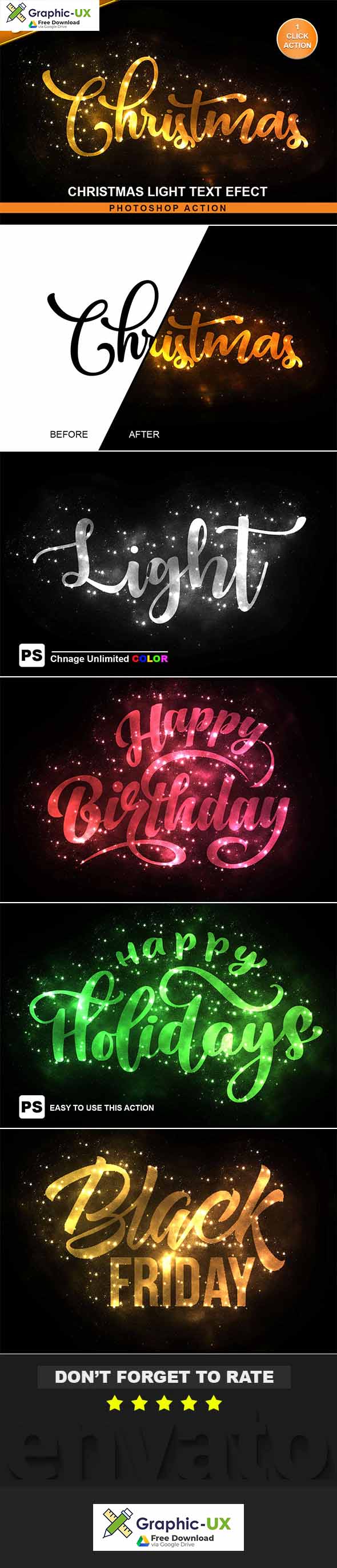 Christmas Text Effect Photoshop Action 